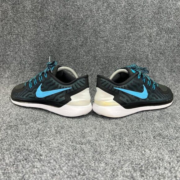 Nike Free 5.0 Running Shoes Men's 13 Black Blue Lagoon Athletic Barefoot Sneaker - Picture 7 of 13